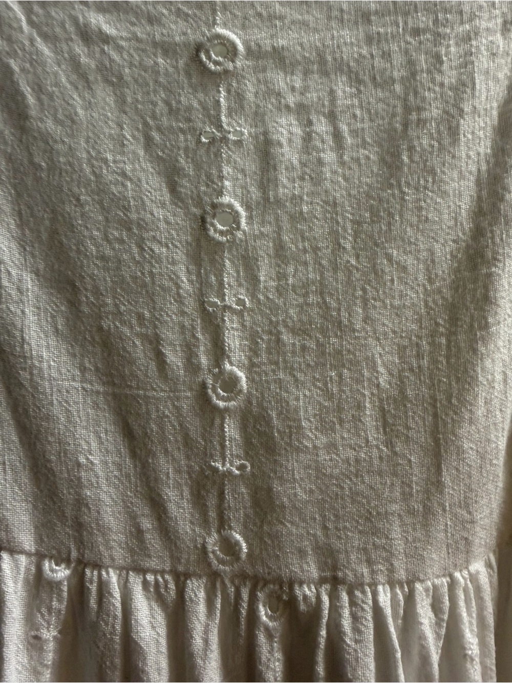 NWOT River Island Size 8 White Broderie Smocked Midi Dress - Picture 7 of 8